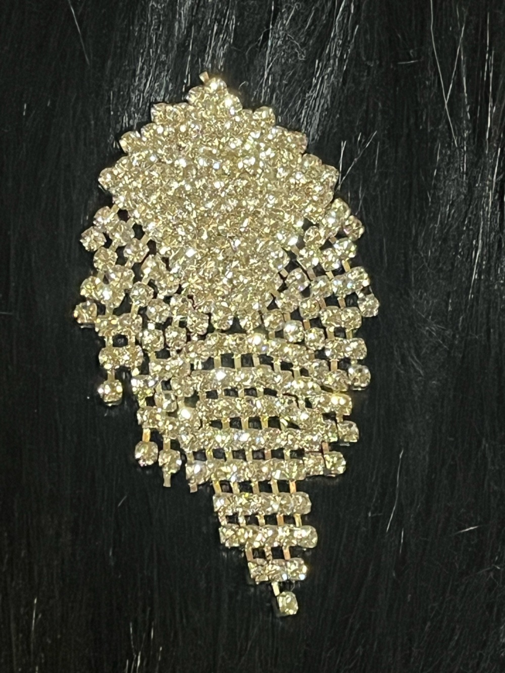 Vintage Cascading Rhinestone Brooch